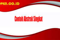 Contoh Abstrak Singkat