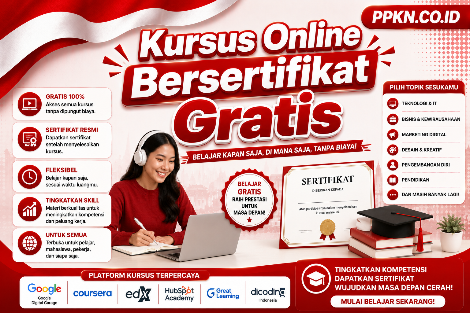 Kursus Online Bersertifikat Gratis 
